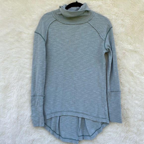 Free People Split back turtleneck top - Picture 2 of 5